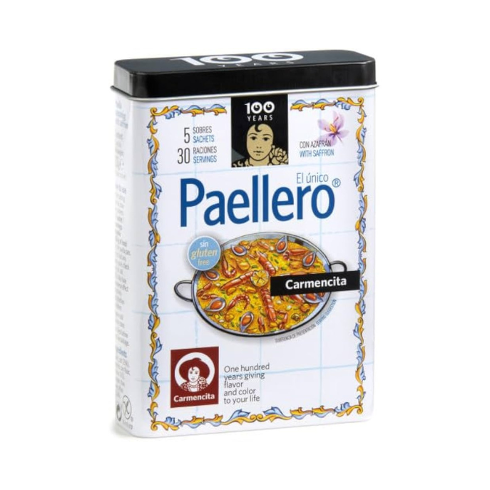 Saffron Seasoning El Paellero Metal Tin x 5 Sachets 20g