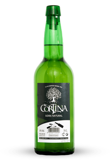 Spanish Cider Sidra Cortina 700ml x 6, 6% alcohol Asturian apple