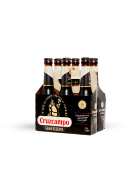 Cruzcampo Gran Reserva Spanish Beer One 6.4% 330ml 6pack side view